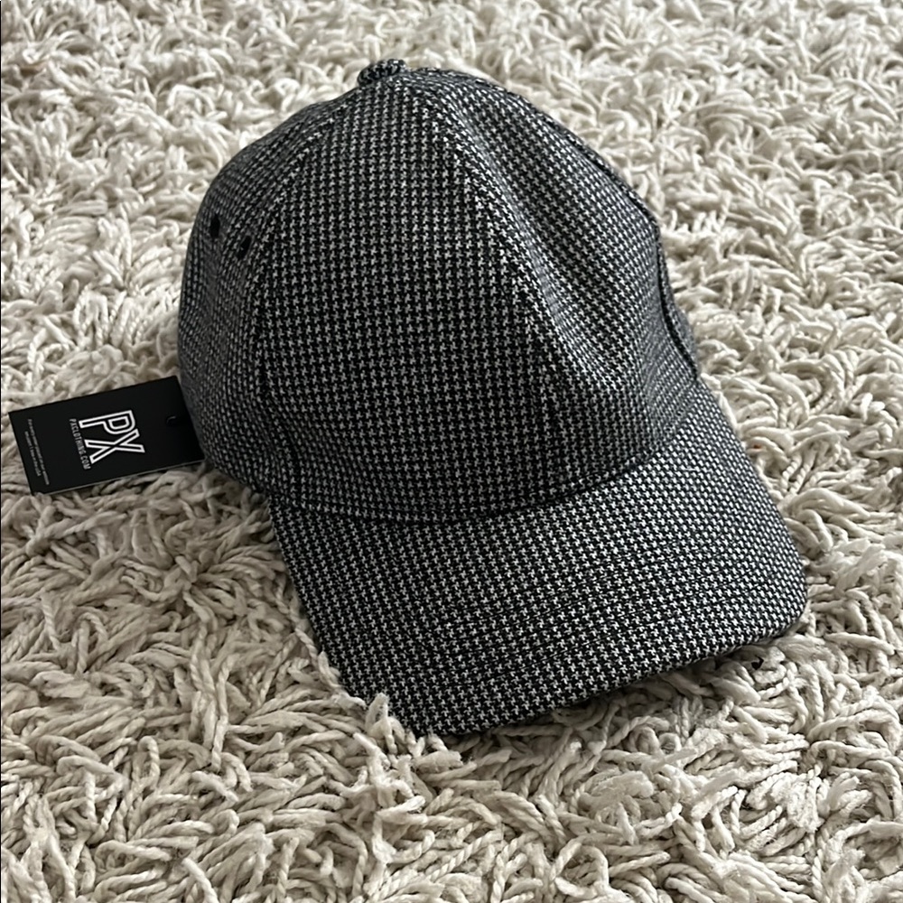 PX Black and White Houndstooth Cap
